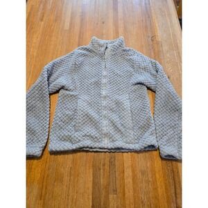 Swiss Alps Girl M (10/12) Gray Fleece Full Zip Mock Neck Slash Pocket Jacket‎
